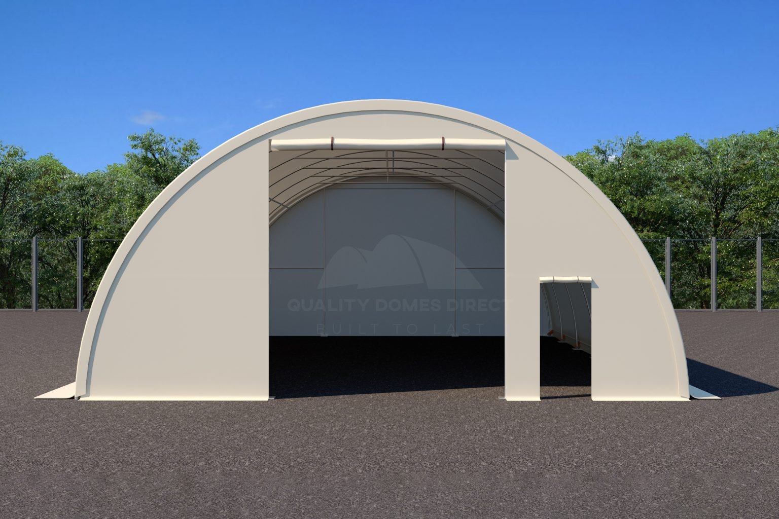 30x65x15ft (9.15x20x4.5m) long large shelter + door 30x65x15ft (9.15x20x4.5m) long large shelter + door