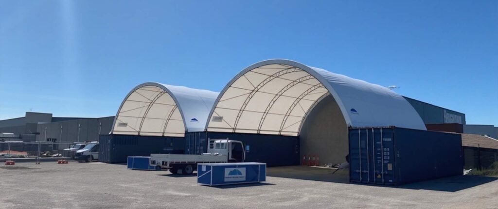 57 double truss 2x404015 dome shelter banner