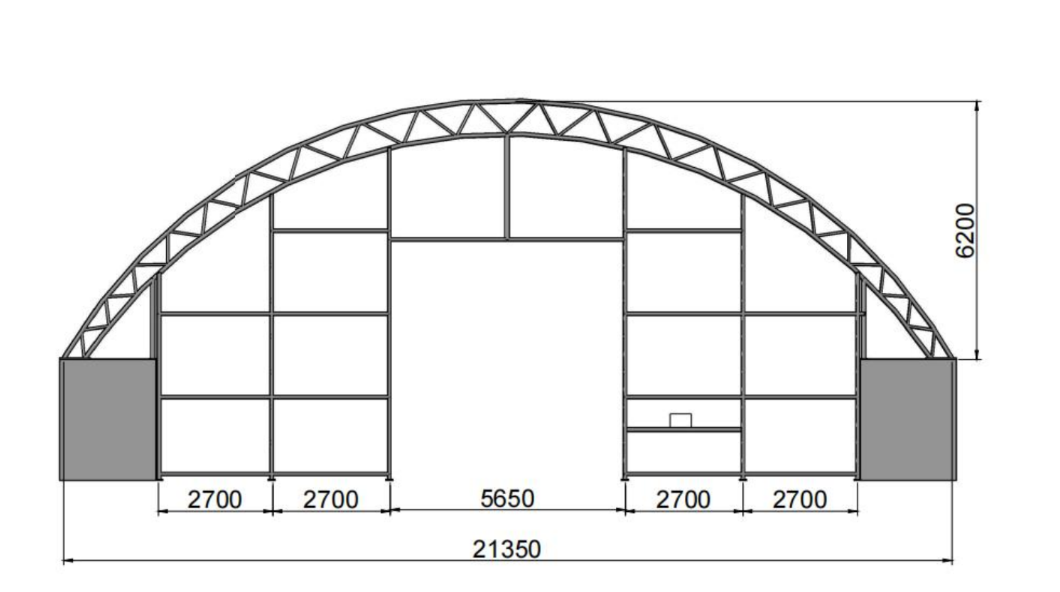 70x40ft (21.35x12m) double truss front wall+door+winch(universal) 70x40ft (21.35x12m) double truss front wall+door+winch(universal)