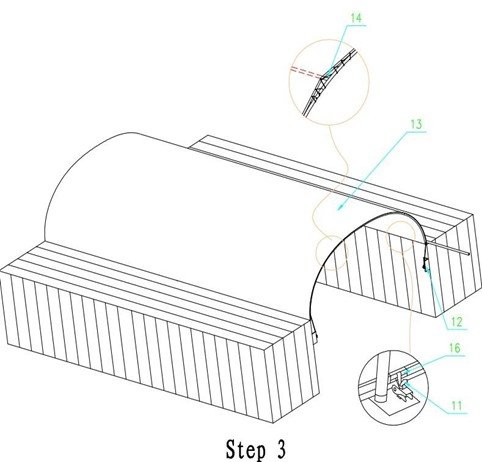 40x40ft (12x12m) commercial grade dome with fixed tube end wall green 40x40ft (12x12m) commercial grade dome with fixed tube end wall green