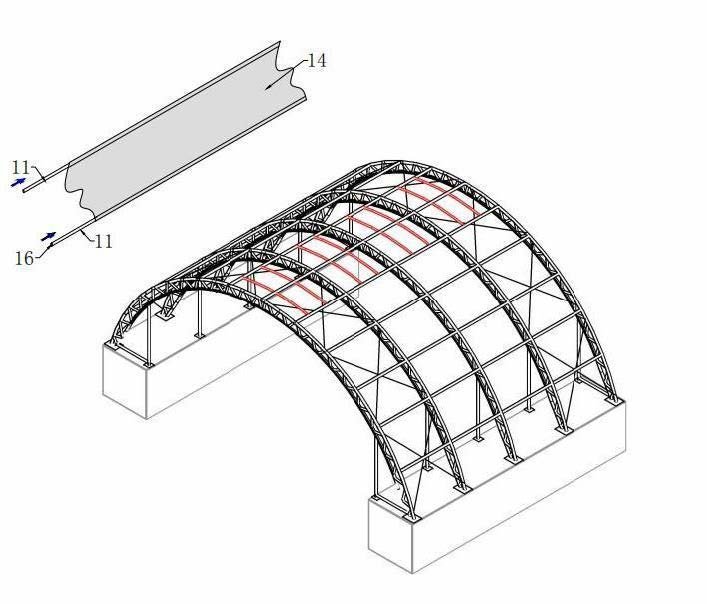60x40ft (18x12m) double truss industrial grade dome, with 1/2 front and back wall 60x40ft (18x12m) double truss industrial grade dome, with 1/2 front and back wall
