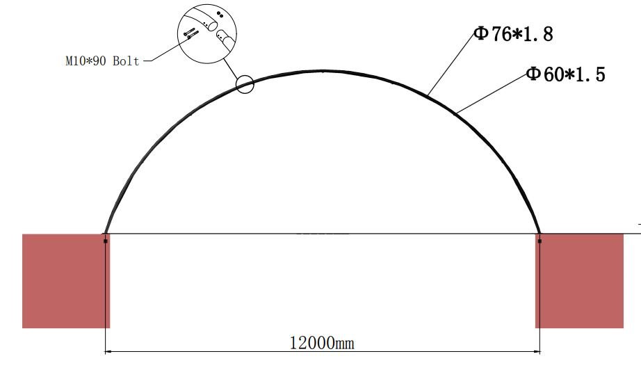 40x80ft (12x24m) commercial grade dome 40x80ft (12x24m) commercial grade dome