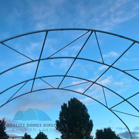 20x20ft (6x6m) shipping container dome shelter green incl semi permanent end wall 20x20ft (6x6m) shipping container dome shelter green incl semi permanent end wall