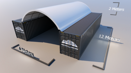 20x40ft (6x12m) quicklock commercial grade dome with semi permanent back wall 20x40ft (6x12m) quicklock commercial grade dome with semi permanent back wall