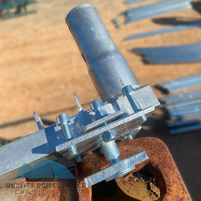 20x40ft (6x12m) quicklock commercial grade dome with semi permanent end wall grey 20x40ft (6x12m) quicklock commercial grade dome with semi permanent end wall grey