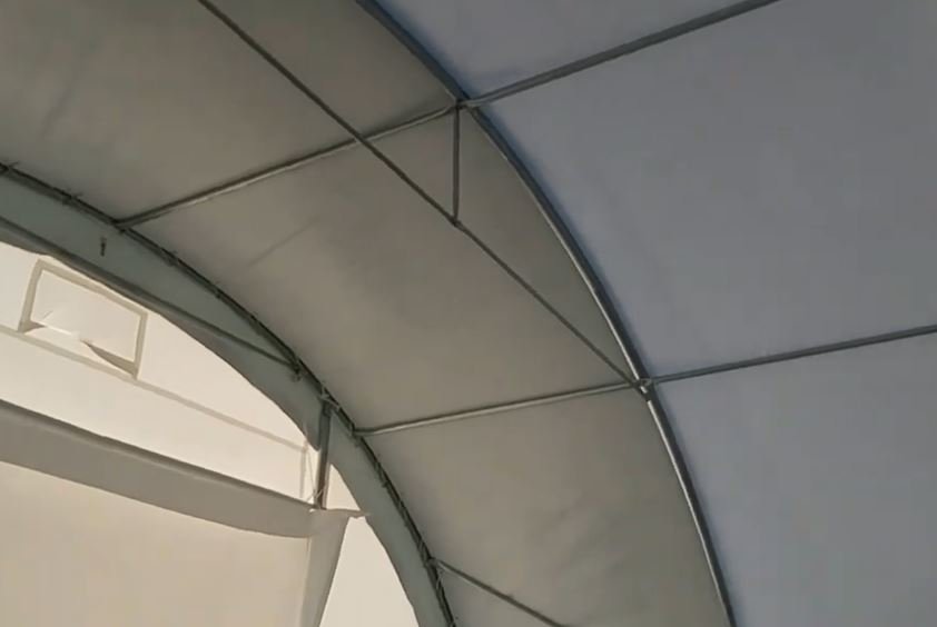 30x65x15ft (9.15x20x4.5m) long large shelter + door 30x65x15ft (9.15x20x4.5m) long large shelter + door